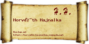 Horváth Hajnalka névjegykártya
