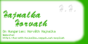 hajnalka horvath business card